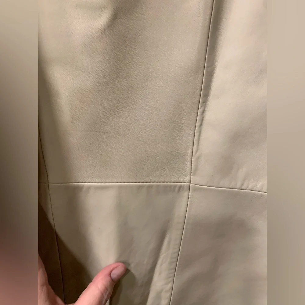 Nordstrom Womens Lamb Skin Leather Cream Everyday Blazer 🌴 - Picture 12 of 16